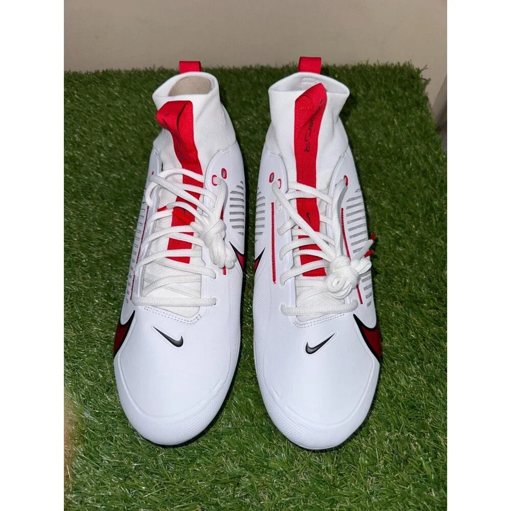Men Size 13 Nike Vapor Edge Pro 360 2 Football Cleats White/Red FN7759-108 NEW